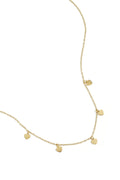 collier simple avec pendentifs coeur - doré