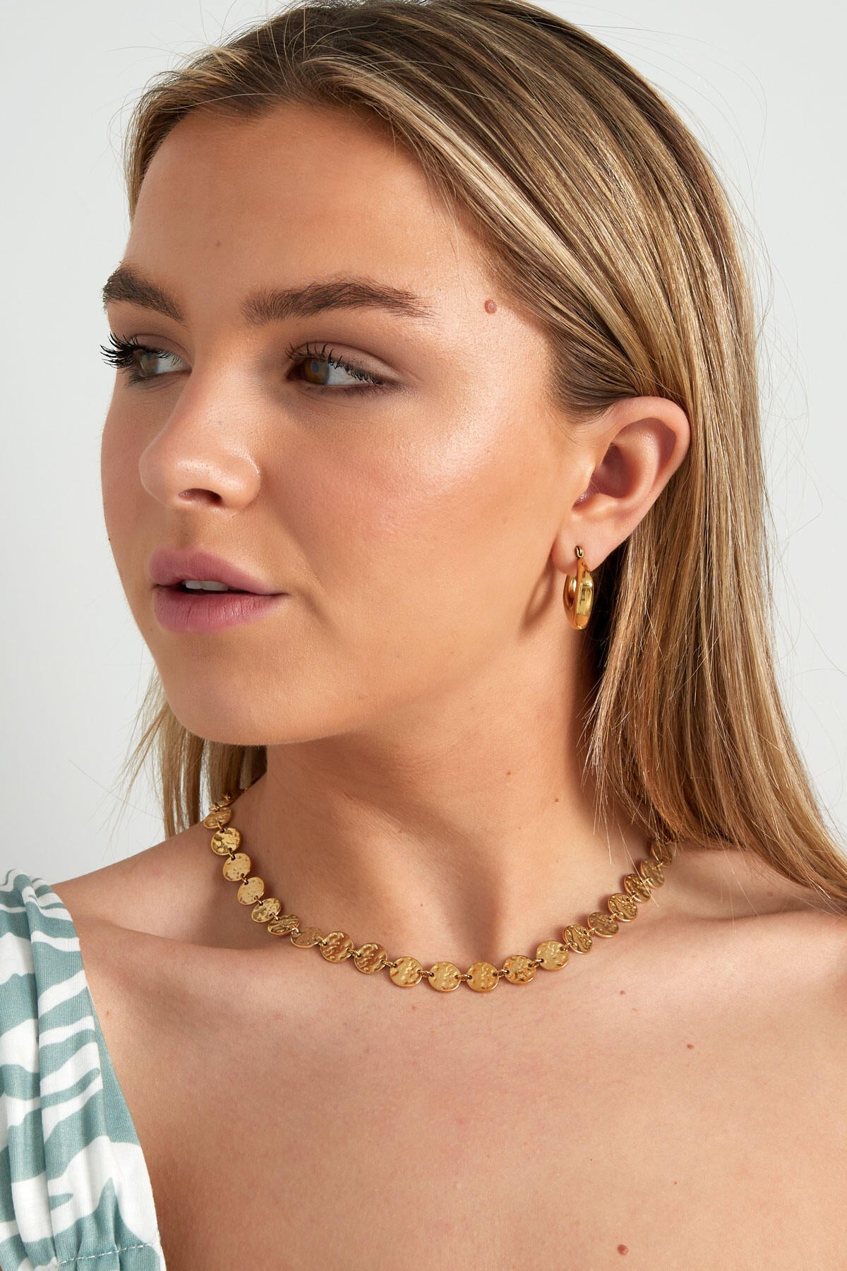 Collier vintage rond - doré