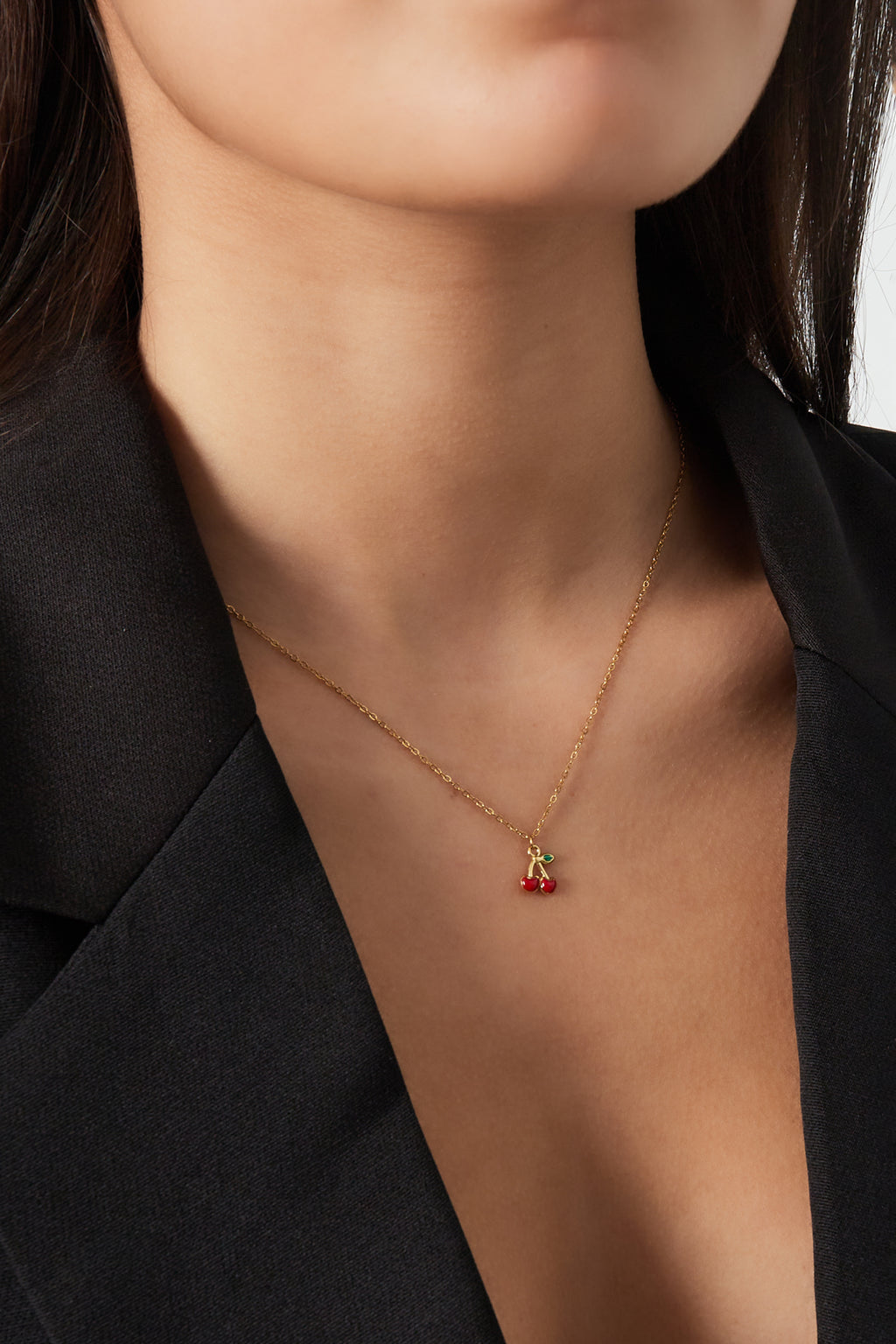 collier amour cerise