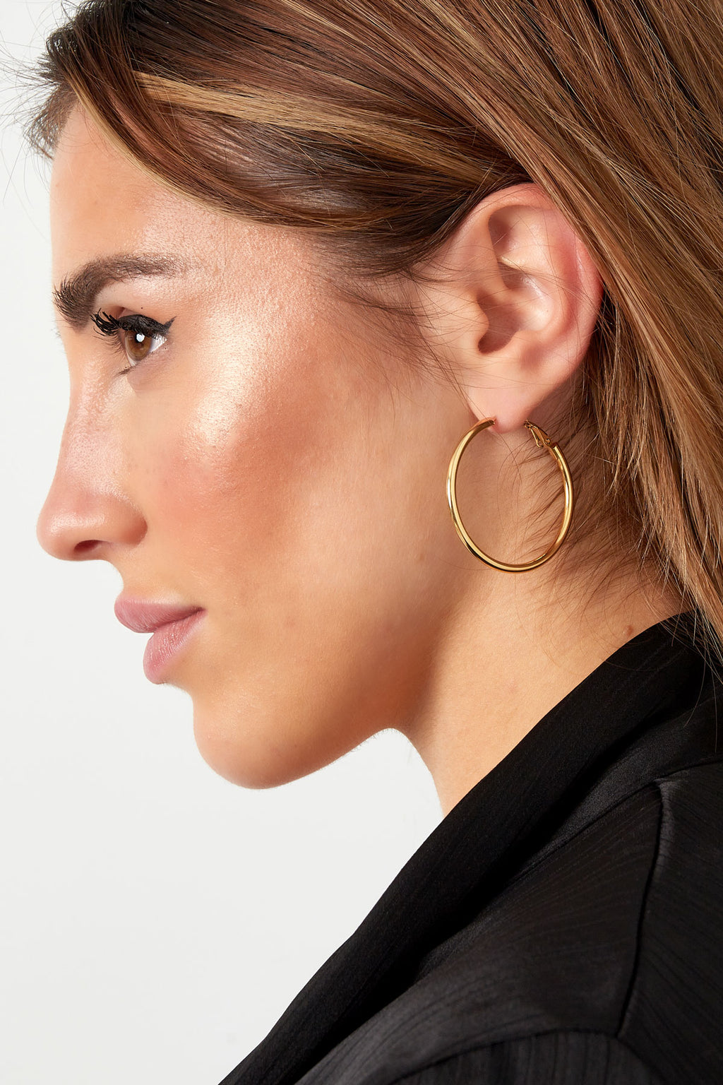 Boucles d'oreilles basic medium - doré
