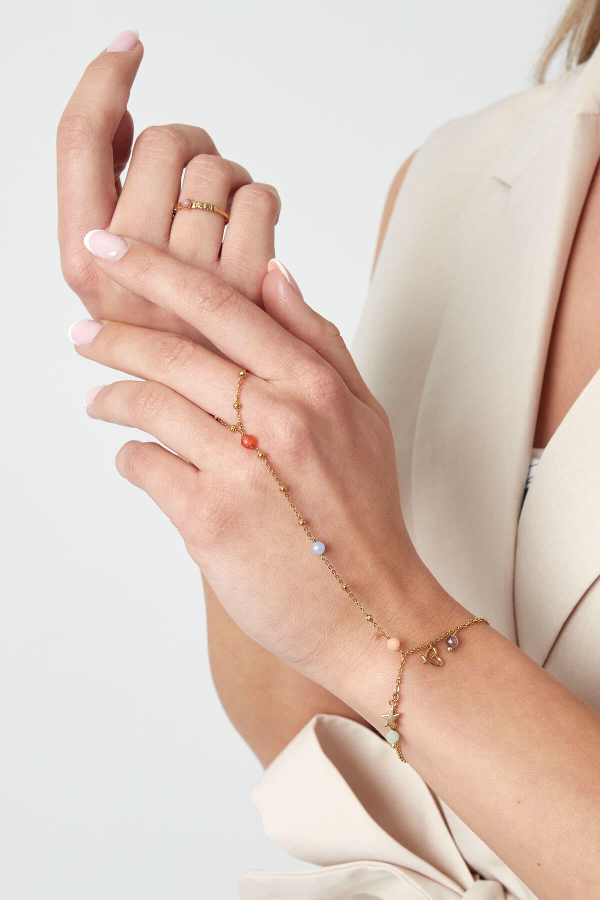 Bracelet yeux océan - doré
