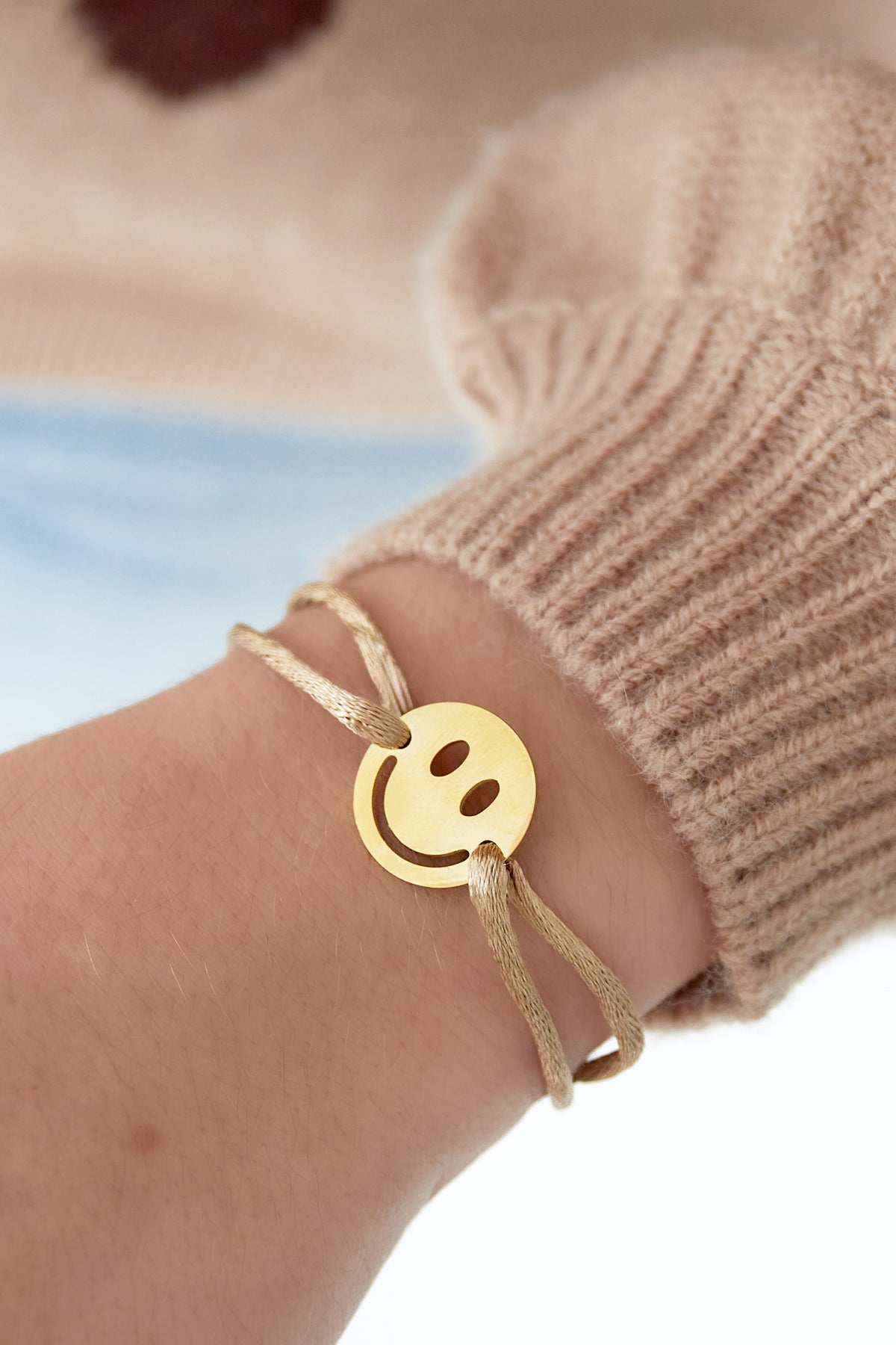 Bracelet en satin avec smiley