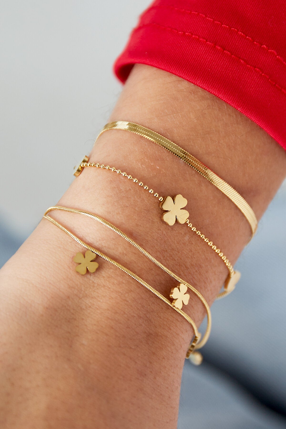 bracelet coeur trèfle