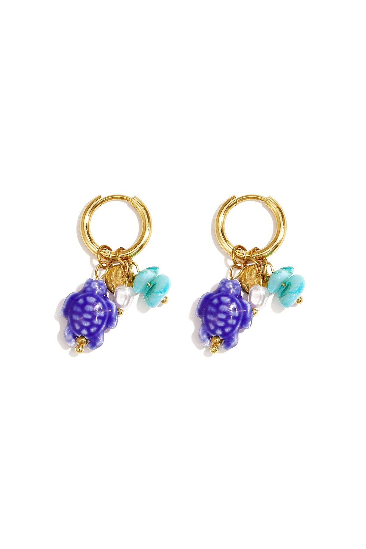 Boucles d'oreilles en acier inoxydable plaqué or 14 carats, motif animaux, collection romantique pour les vacances, les fêtes et les réunions. Bijoux pour femmes.