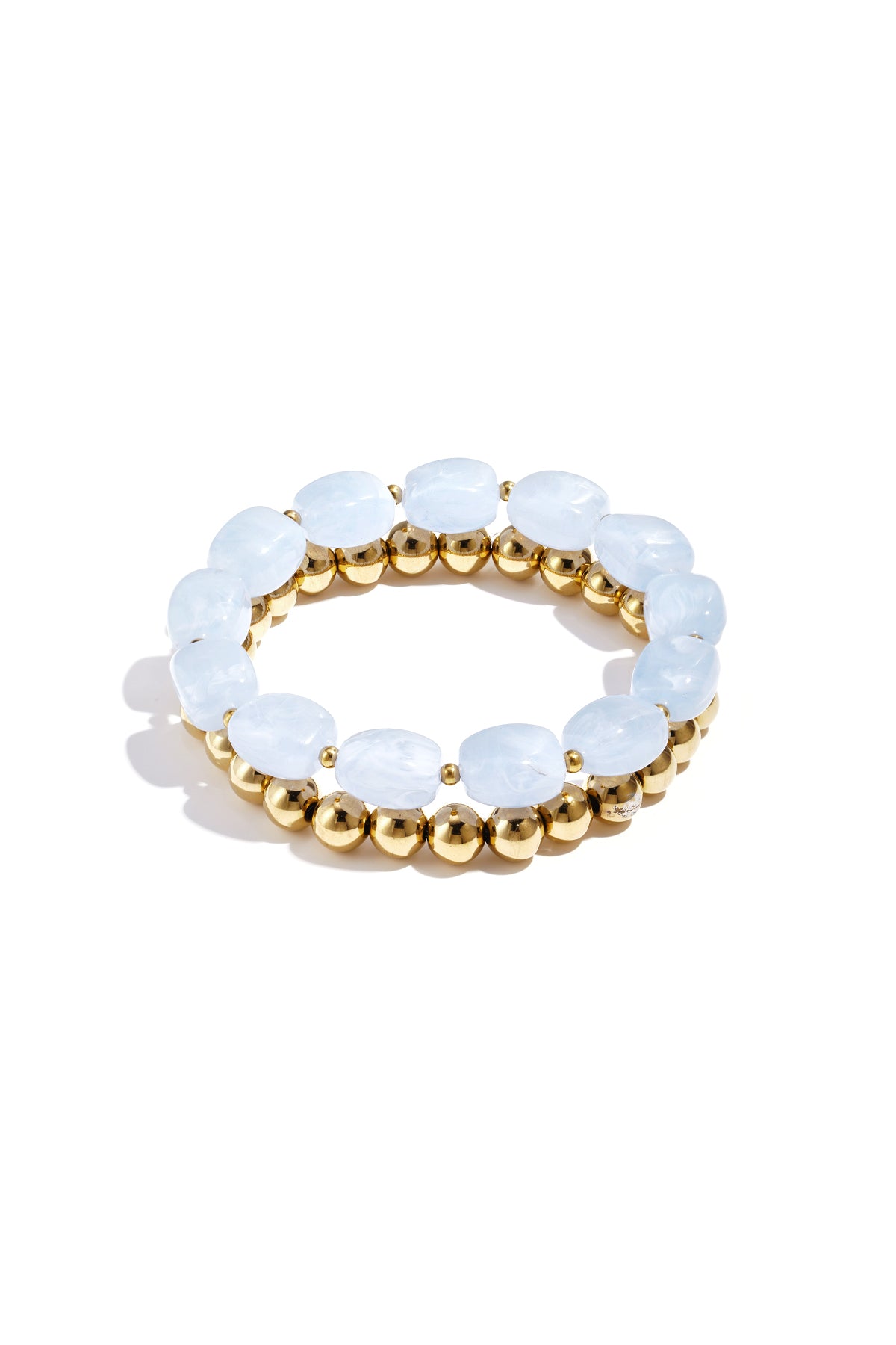 Bracelet composé de perles asymétriques