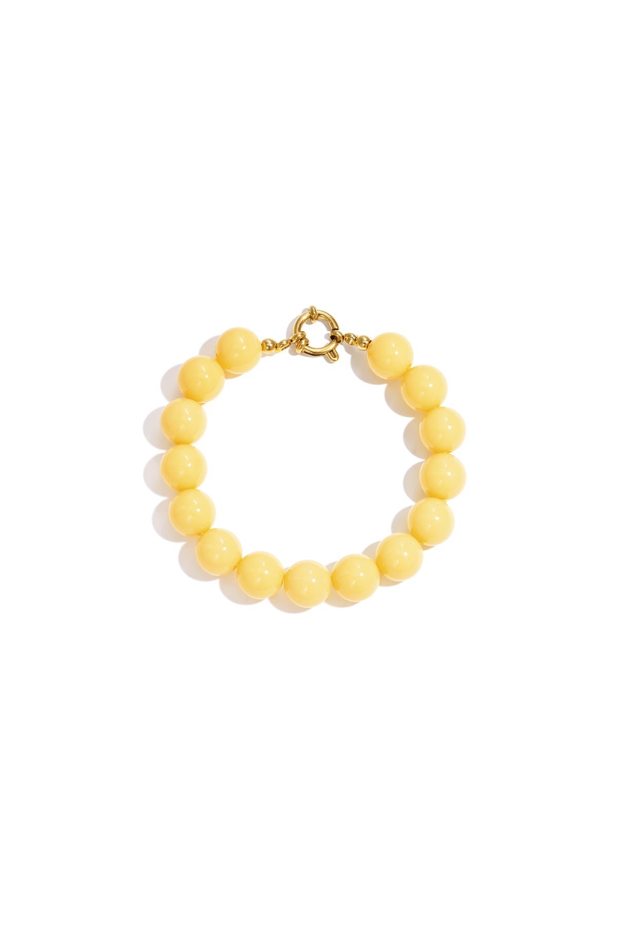 Bracelet à perles moyennes et fermoir avant - 12 mm