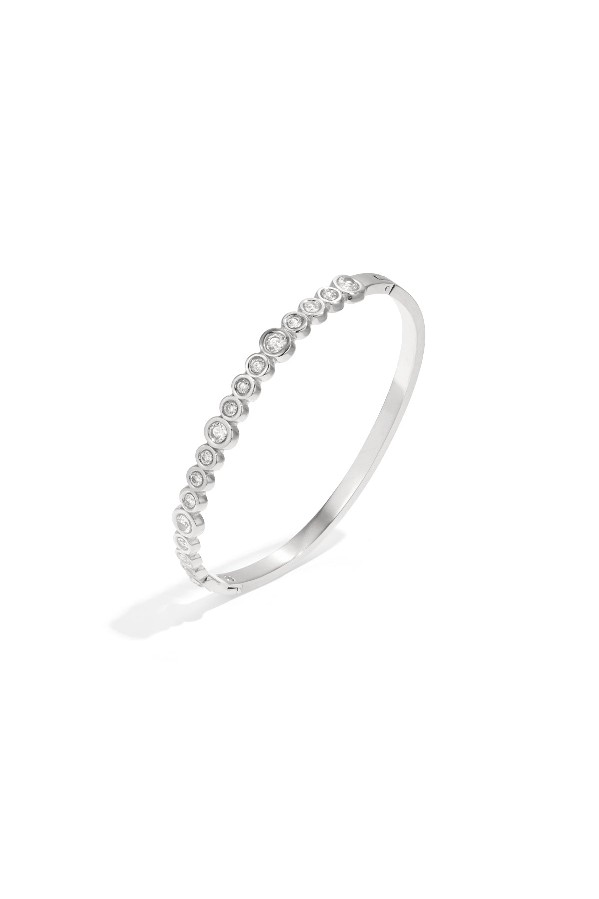 Bracelet jonc orné de pierres rondes
