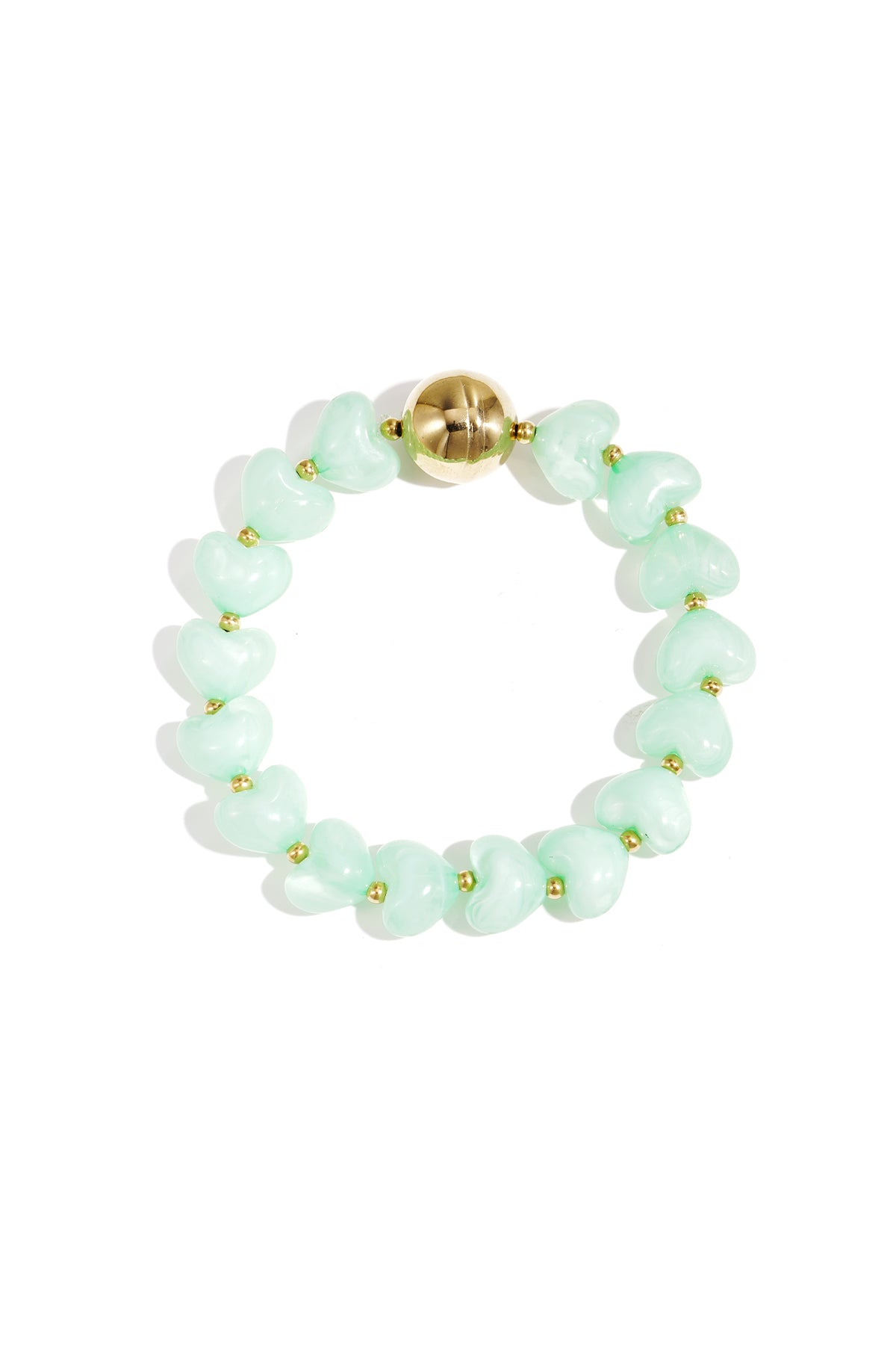 Bracelet statement orné de perles en forme de cœur