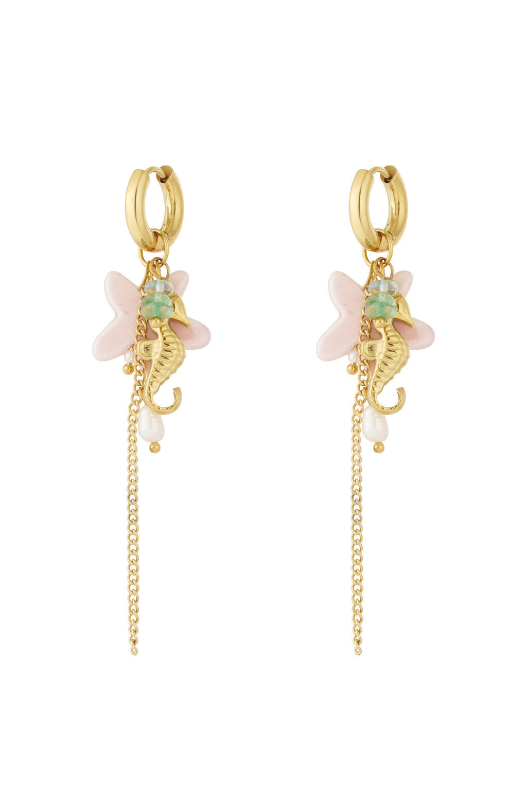 Boucles d'oreilles hippocampe d'été