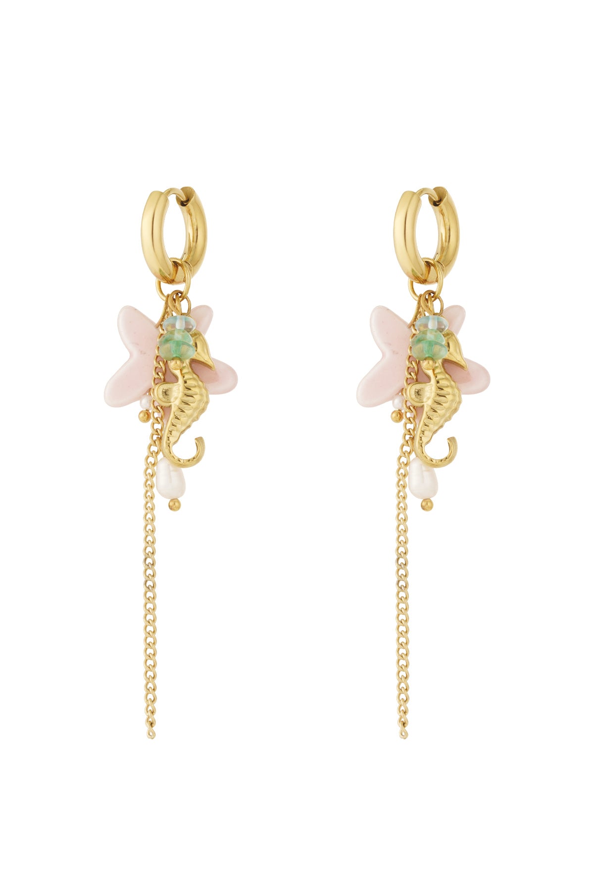 Boucles d'oreilles hippocampe d'été