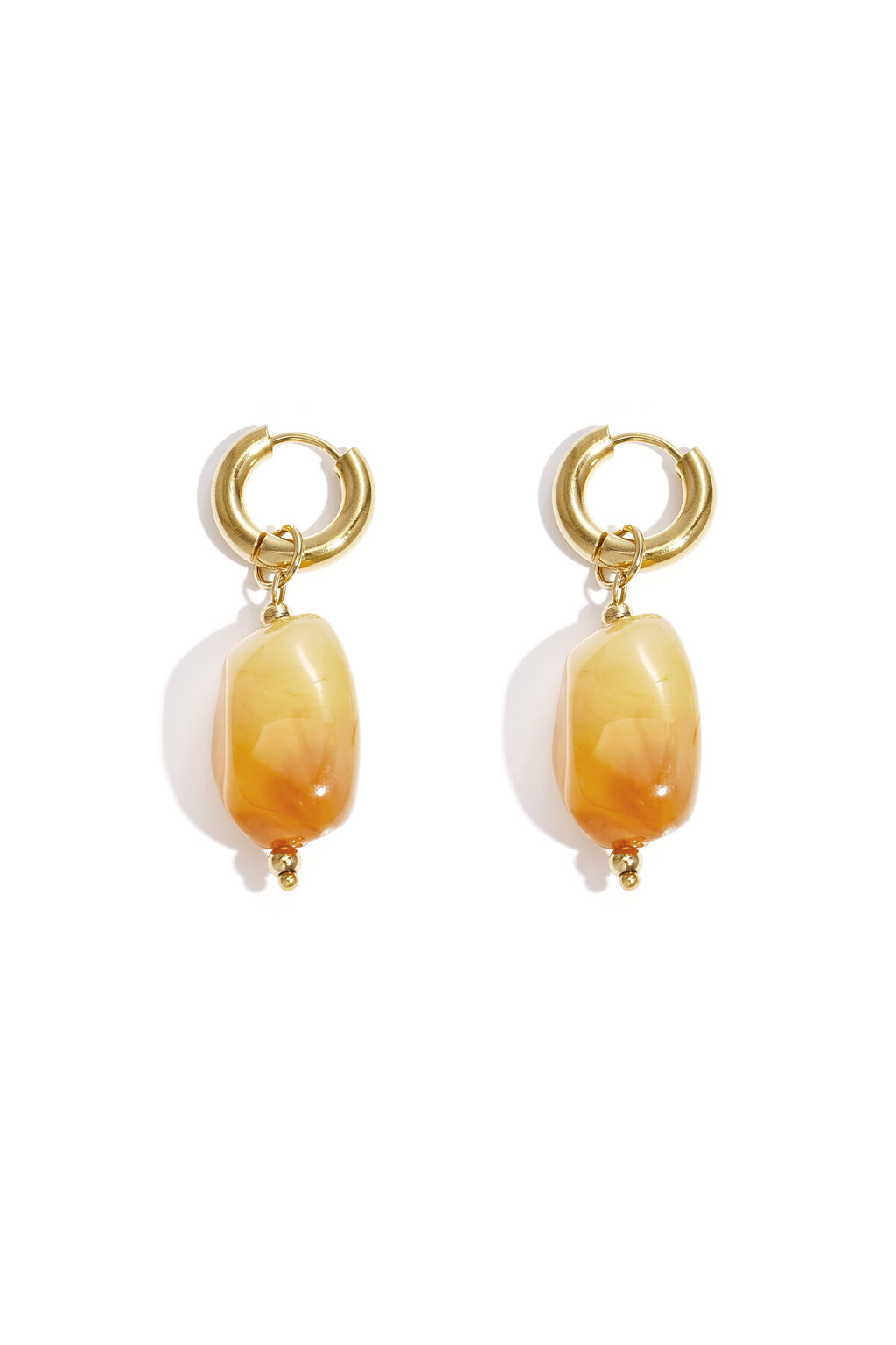 Boucles d'oreilles avec perles organiques