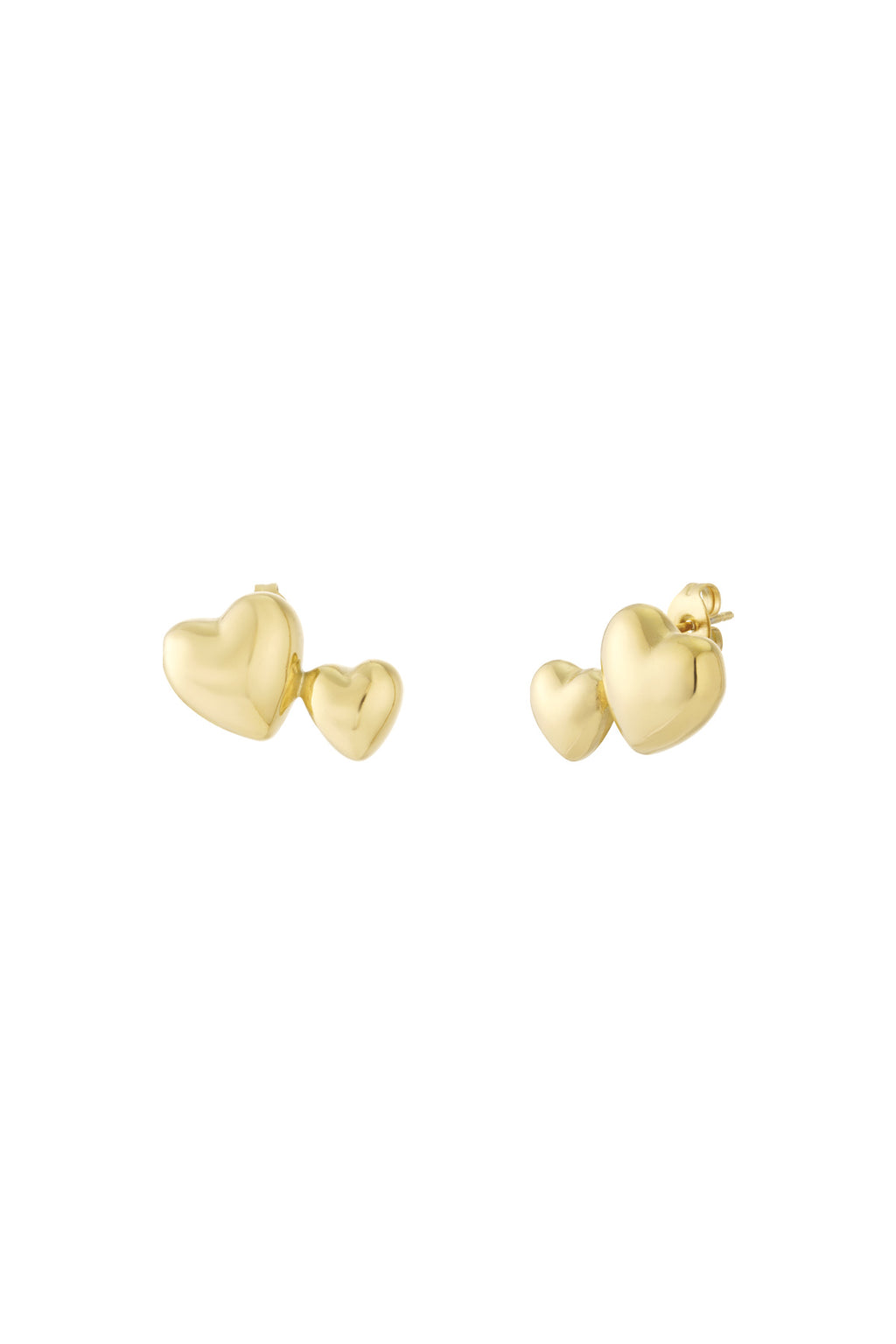 Boucles d'oreilles à tige en acier inoxydable, style cœur, décontractées, simples et quotidiennes, bijoux pour femmes