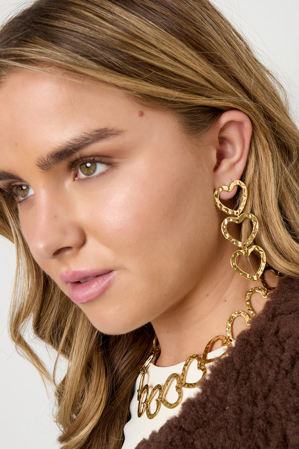 Boucles d'oreilles pendantes en acier inoxydable, style cœur, décontractées, simples et quotidiennes, bijoux pour femmes