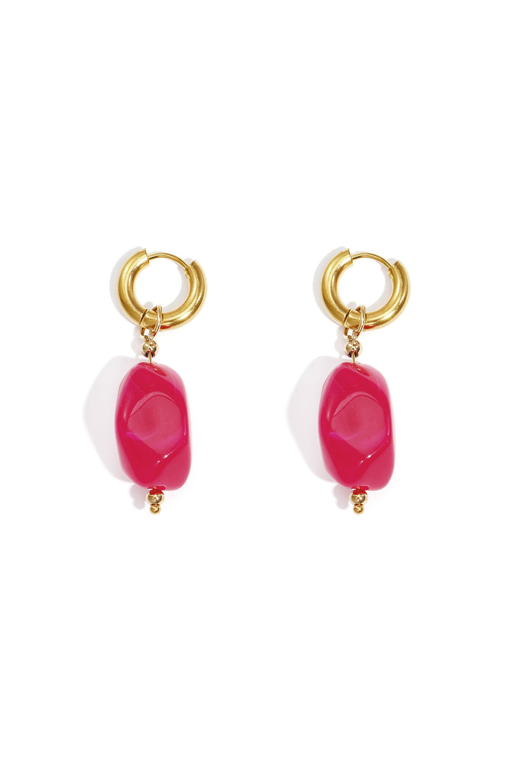 Boucles d'oreilles avec perles organiques