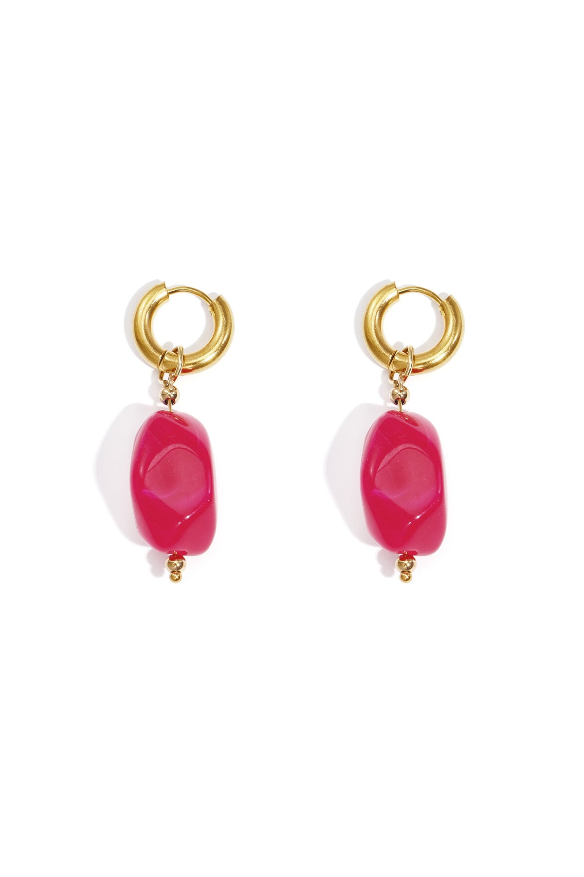 Boucles d'oreilles avec perles organiques