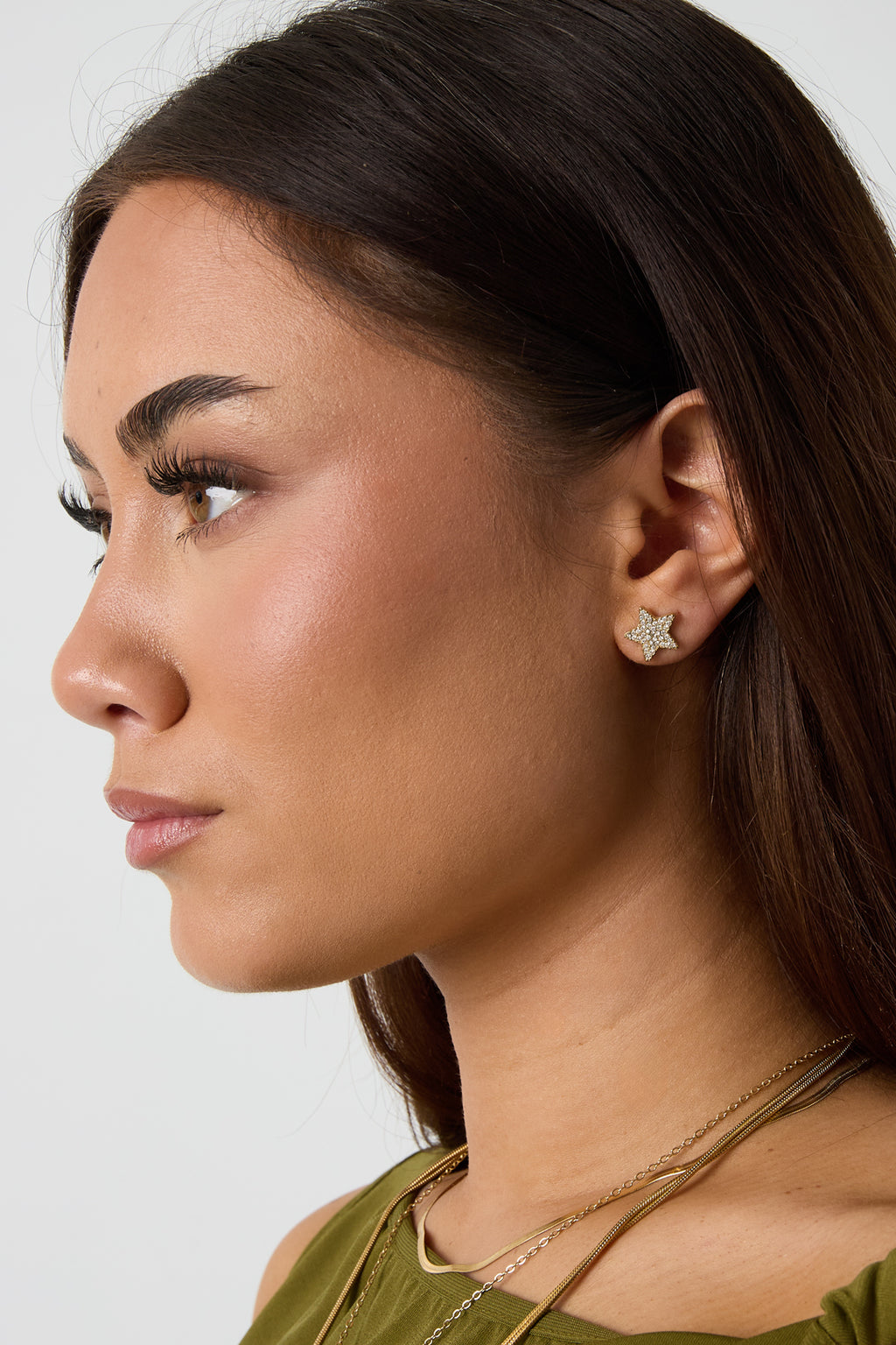 Boucles d'oreilles puces en acier inoxydable, style étoile, collection Daily Simple, bijoux pour femmes