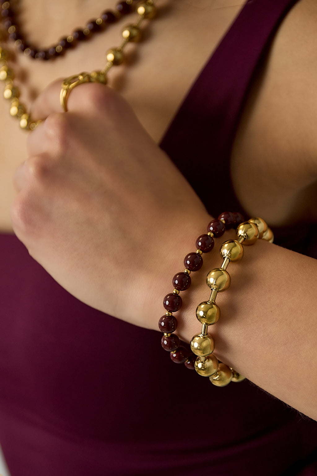 Bracelets à perles entrelacées
