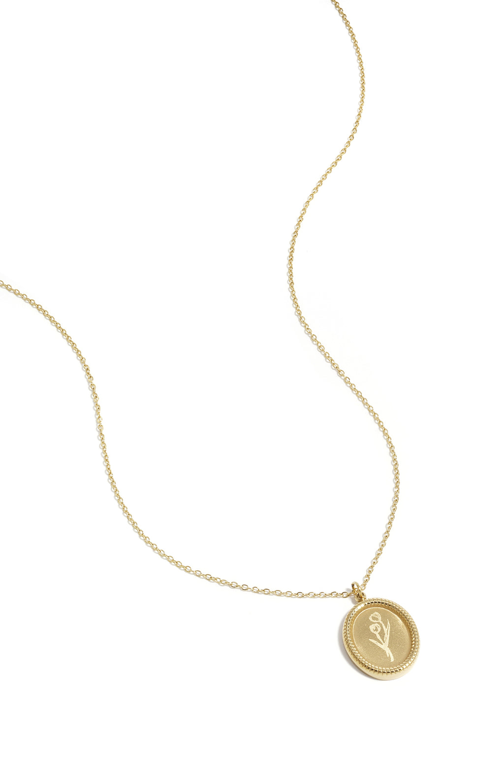 Collier en acier inoxydable avec fleur de tulipe