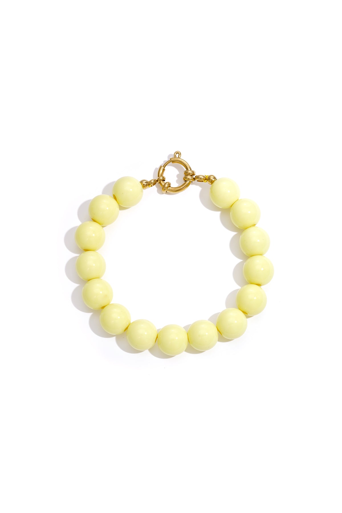 Bracelet à perles moyennes et fermoir avant - 12 mm