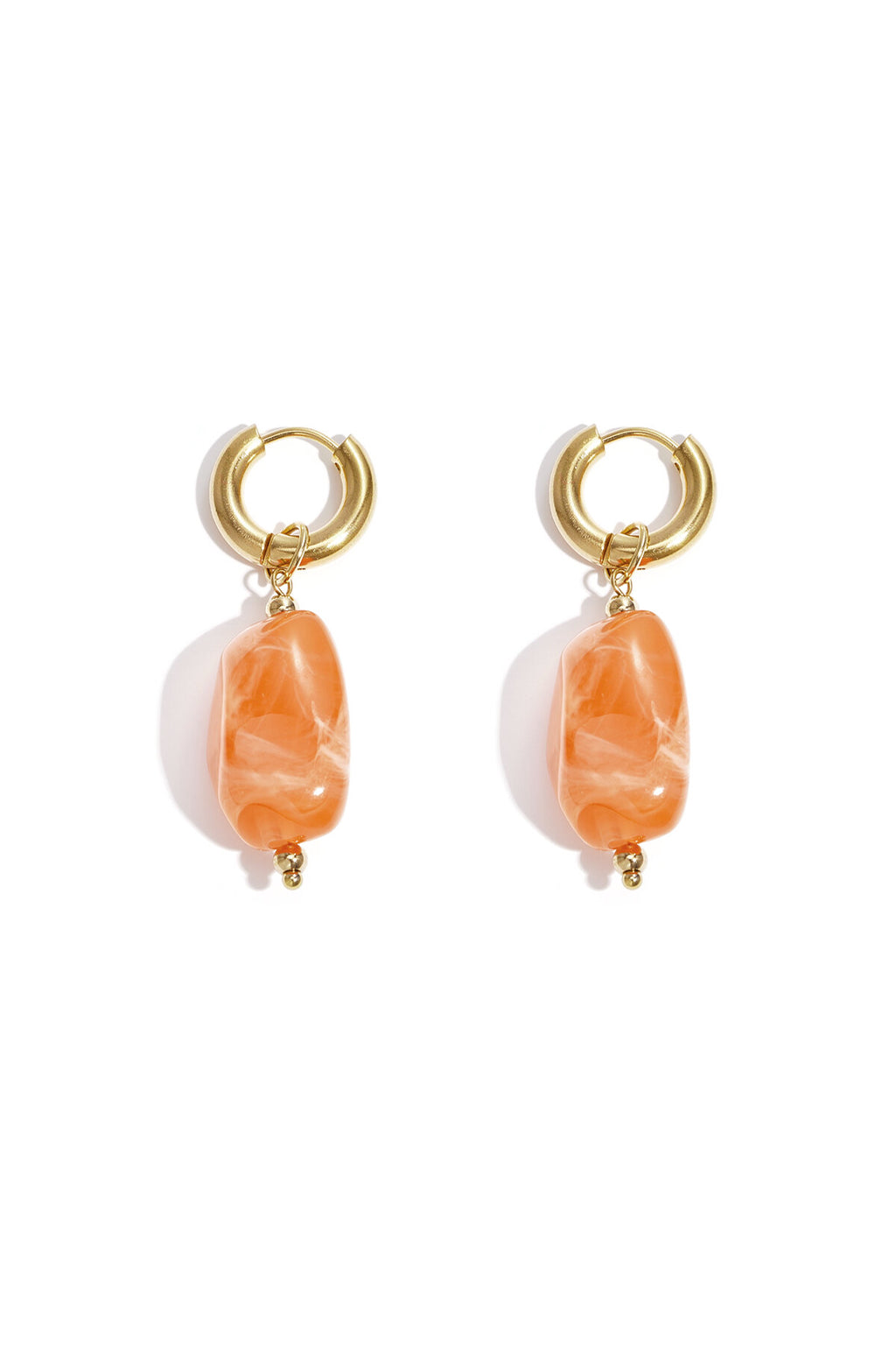 Boucles d'oreilles avec perles organiques
