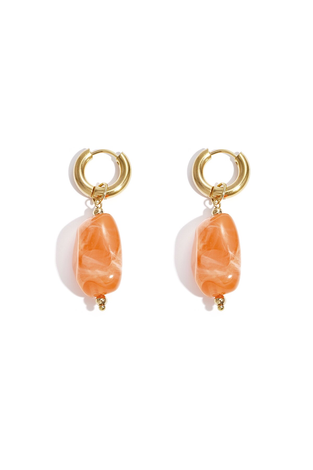 Boucles d'oreilles avec perles organiques