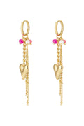 Boucles d'oreilles pendantes en forme de cœur