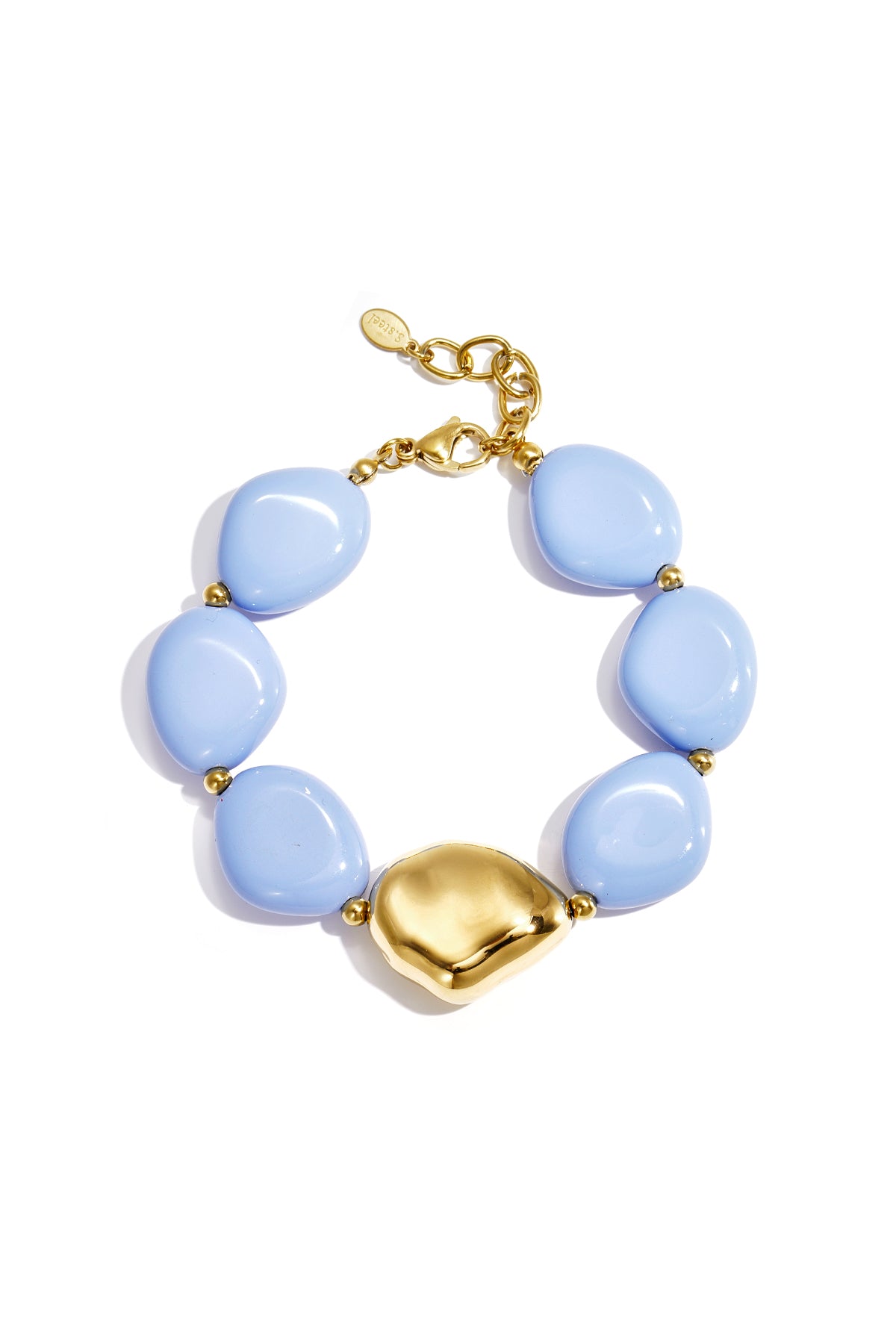 Bracelet de perles avec une perle imposante de forme organique