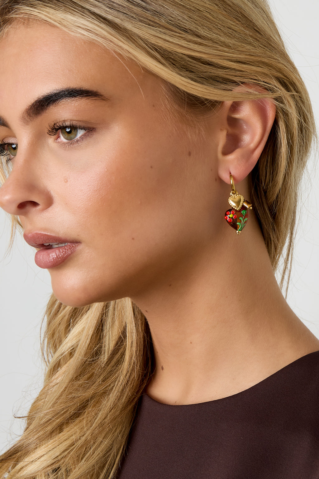 Boucles d'oreilles pendantes en acier inoxydable, style cœur, décontractées, simples et quotidiennes, bijoux pour femmes