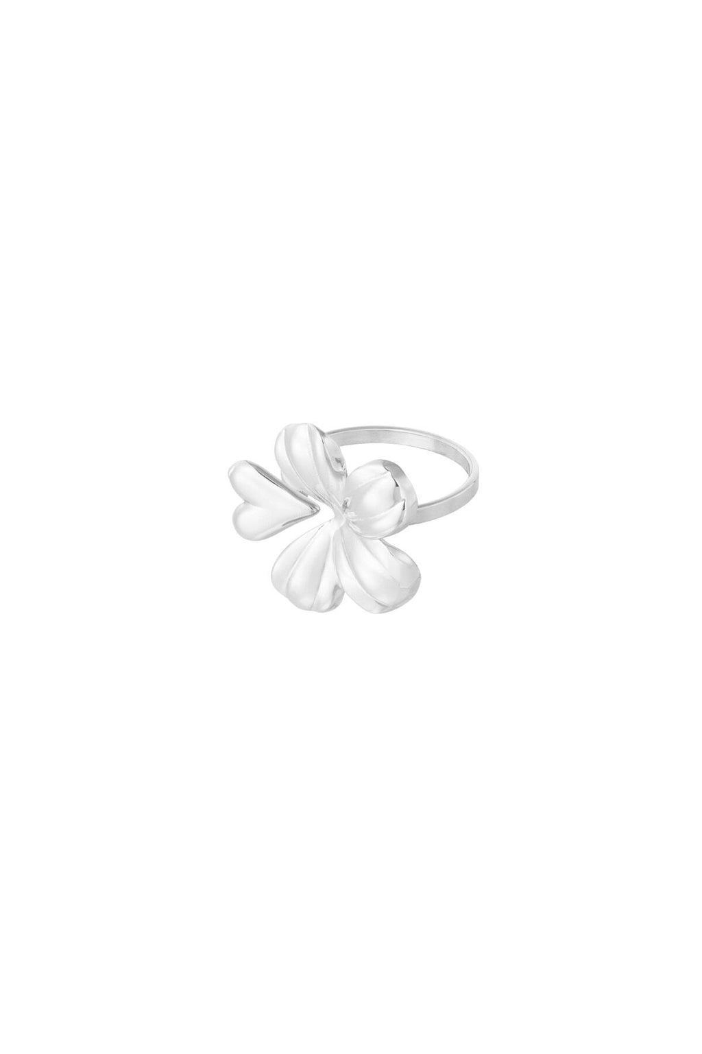 Stylish Statement Ring in Silver & Gold