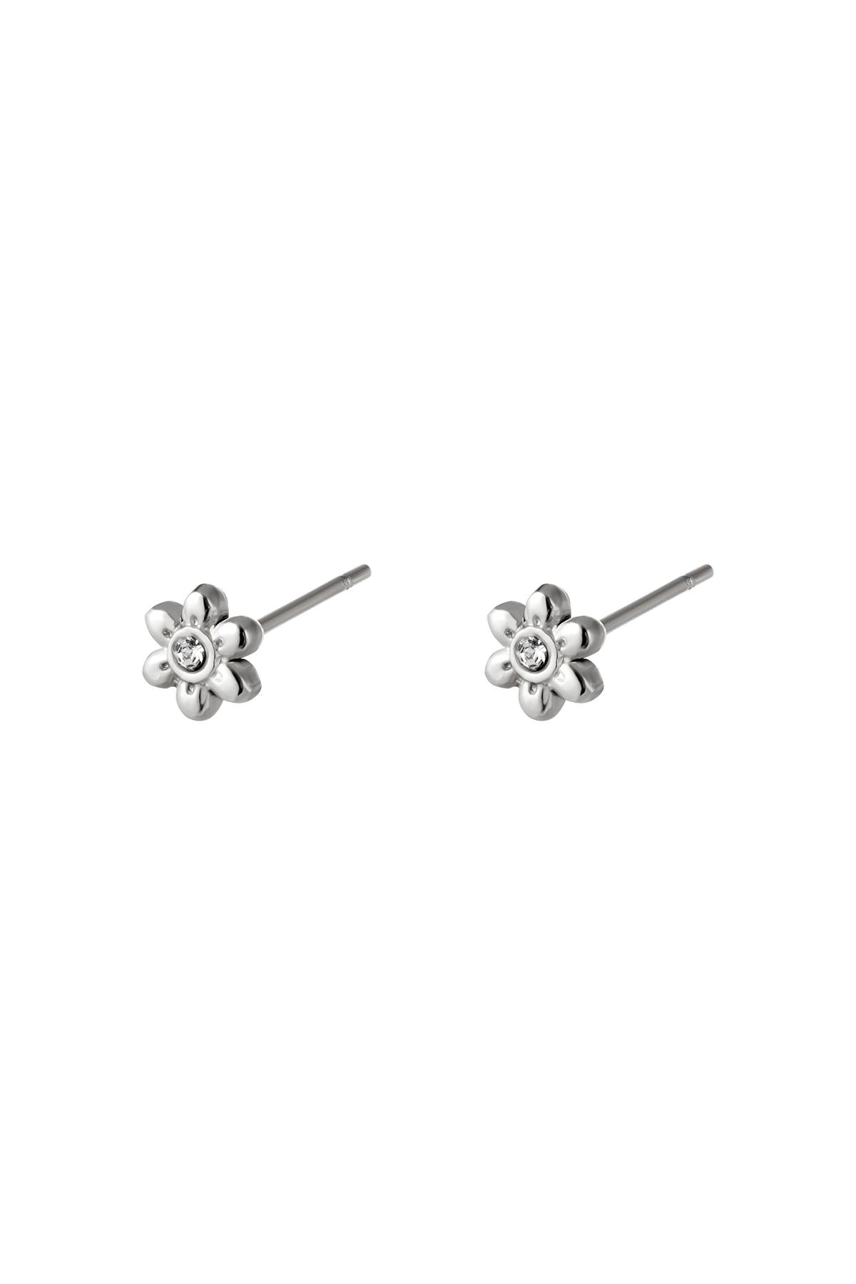 Boucles d'oreilles en acier inoxydable Fleur