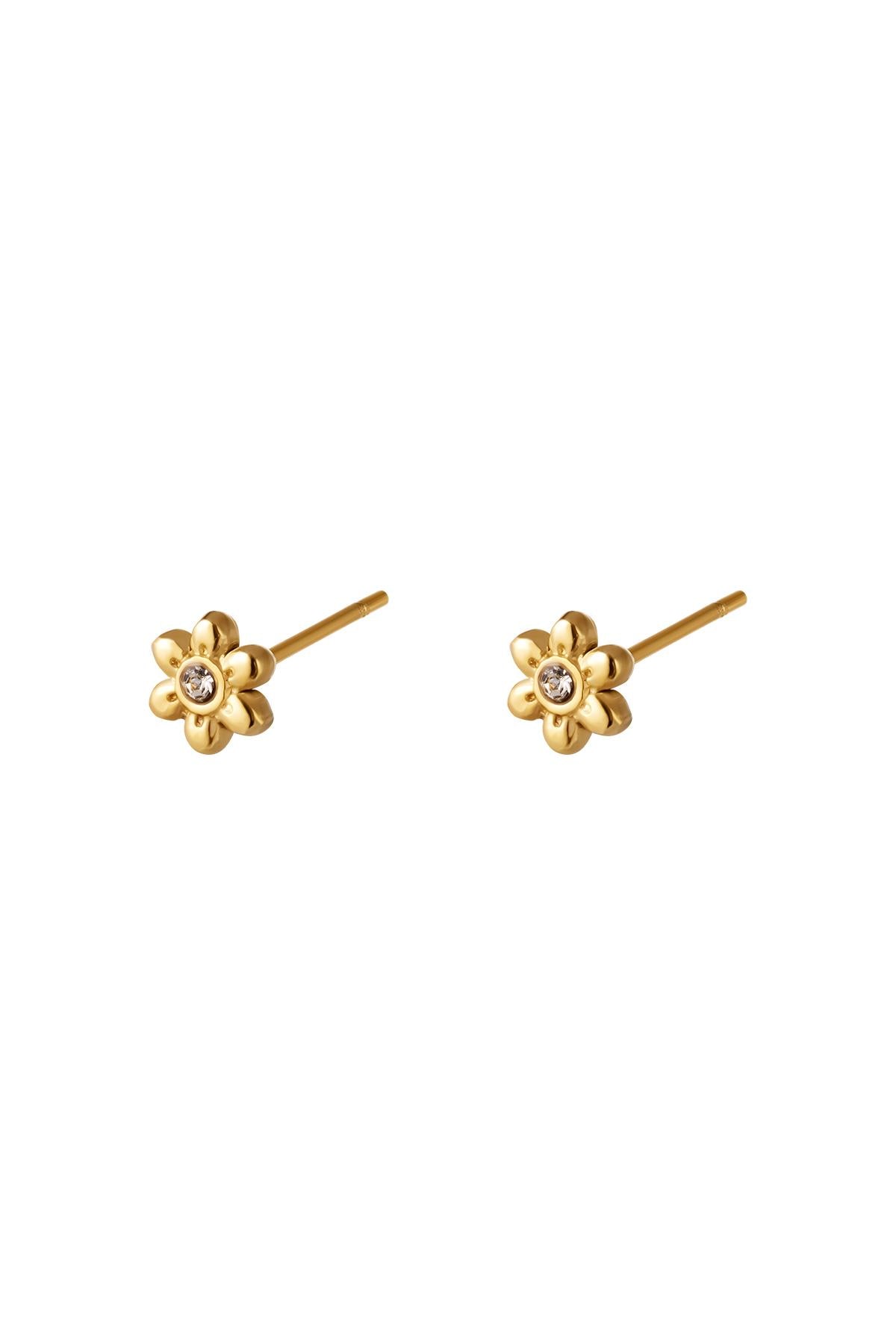 Boucles d'oreilles en acier inoxydable Fleur