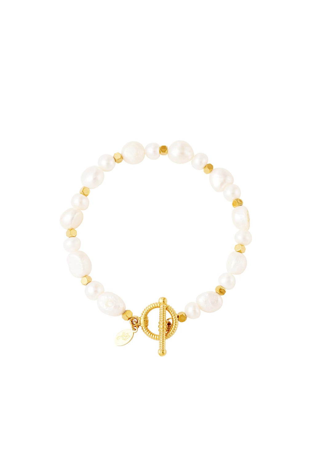perles de bracelet en acier inoxydable couleur or