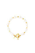 perles de bracelet en acier inoxydable couleur or
