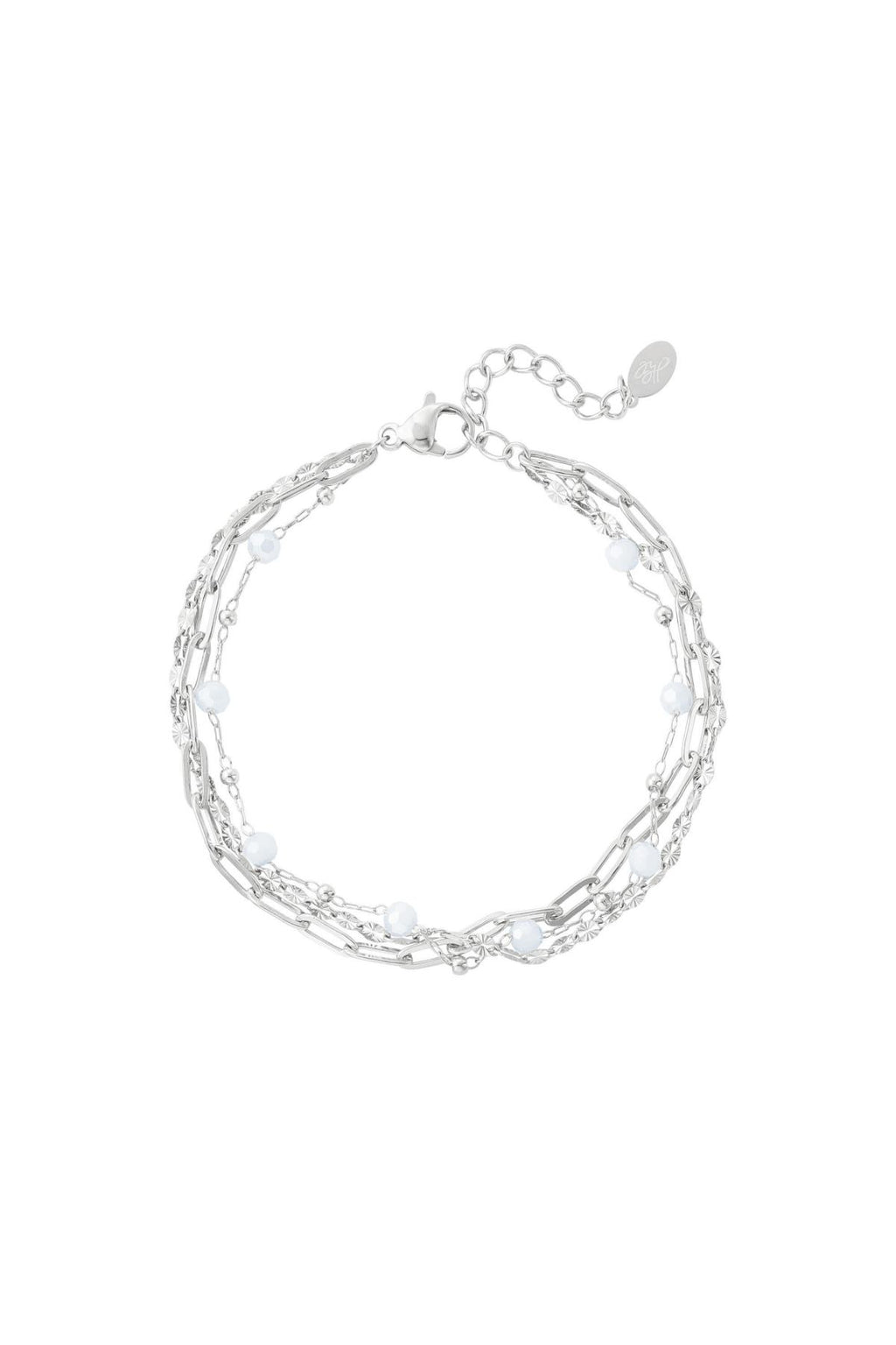 Bracelet trois couches de détails colorés Acier inoxydable