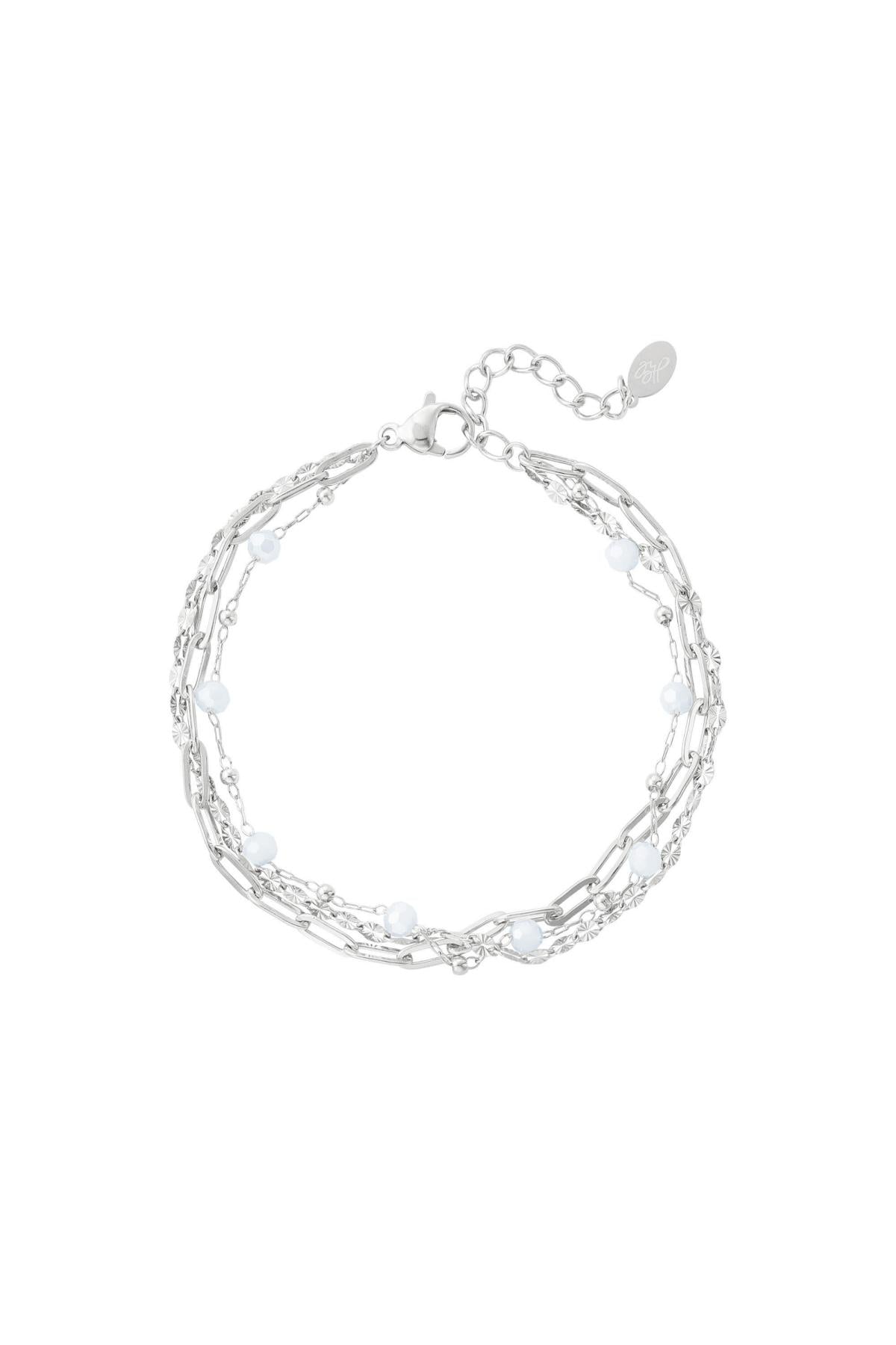Bracelet trois couches de détails colorés Acier inoxydable