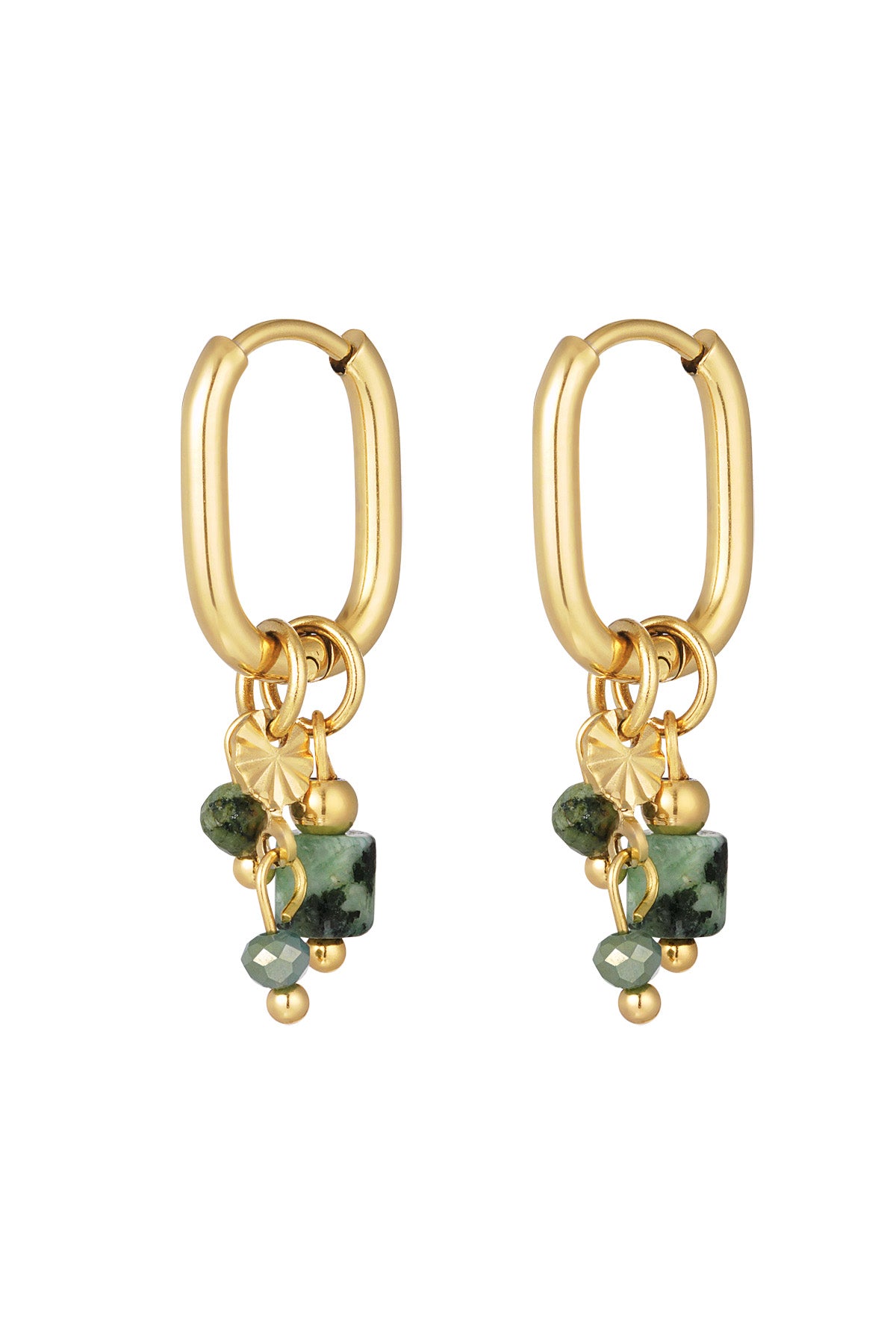boucle d'oreille avec perles noires