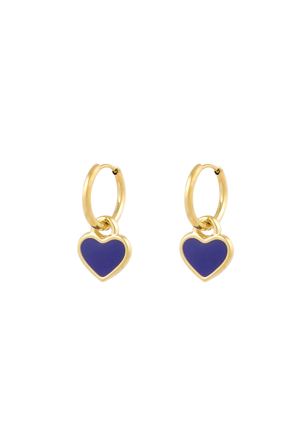 Boucles d'Couleur oreilles amoureux de la vie - Couleur or noir