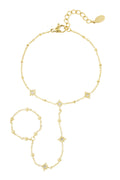 Bracelet paillettes étincelle - doré