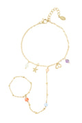 Bracelet yeux océan - doré