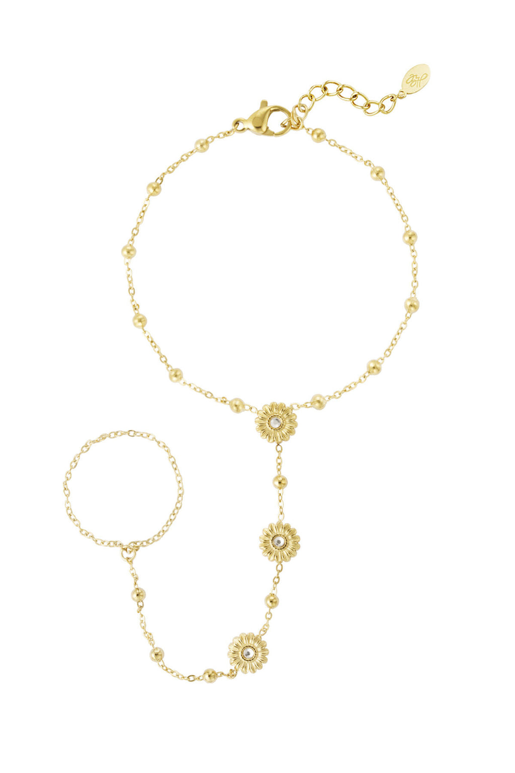 Bracelet finesse florale - doré
