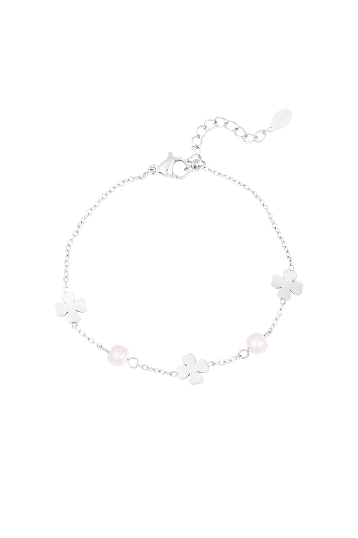 bracelet perle et trèfle