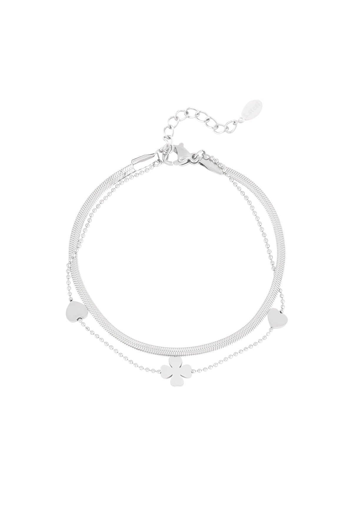 bracelet coeur trèfle