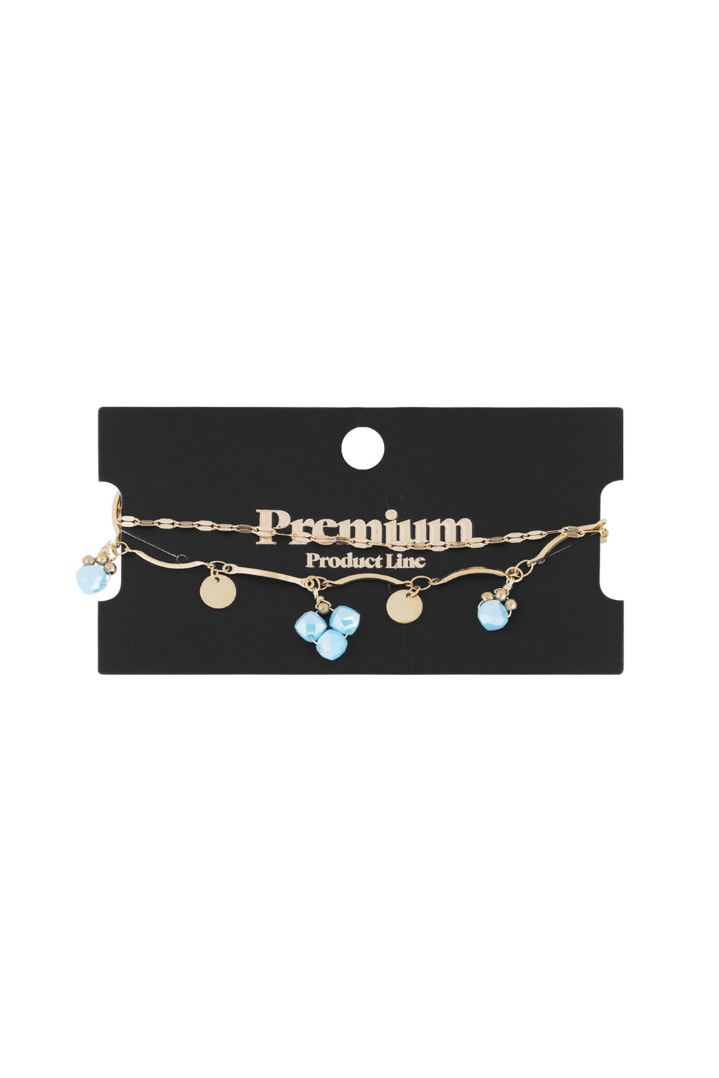 Bracelet perles bleues