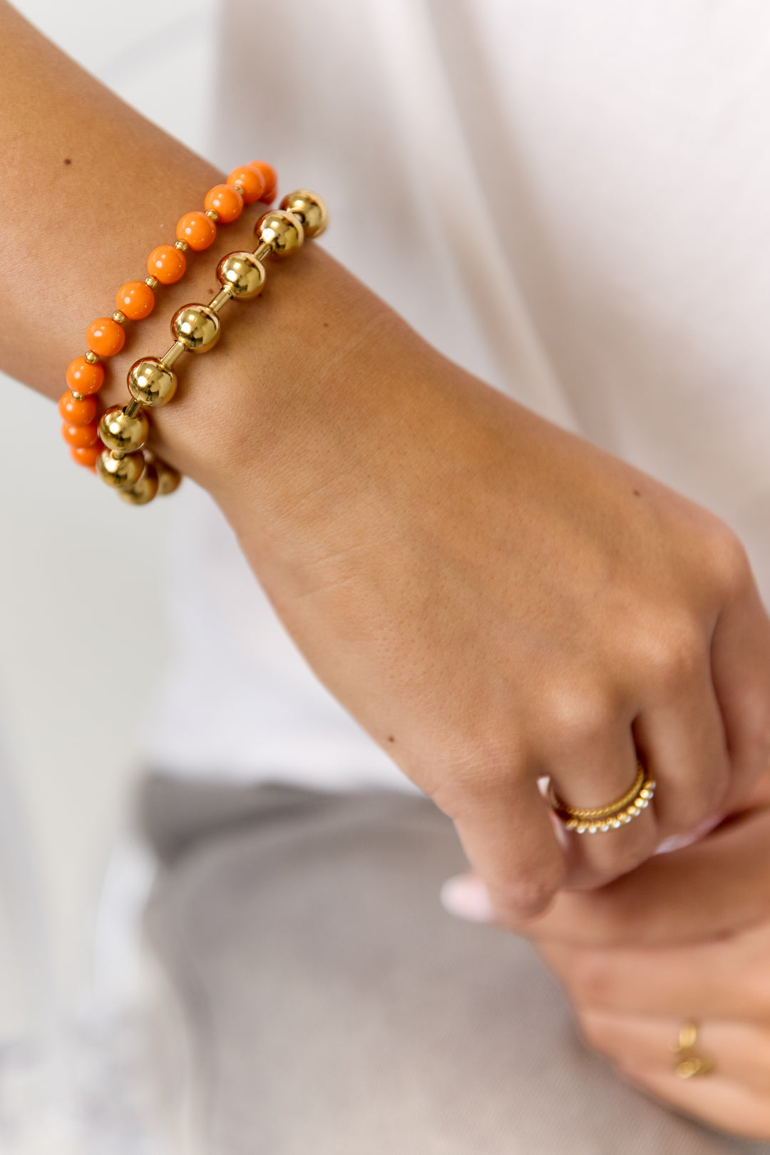 Bracelets à perles entrelacées
