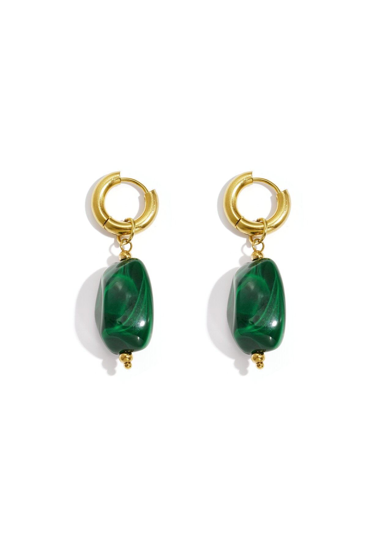 Boucles d'oreilles avec perles organiques