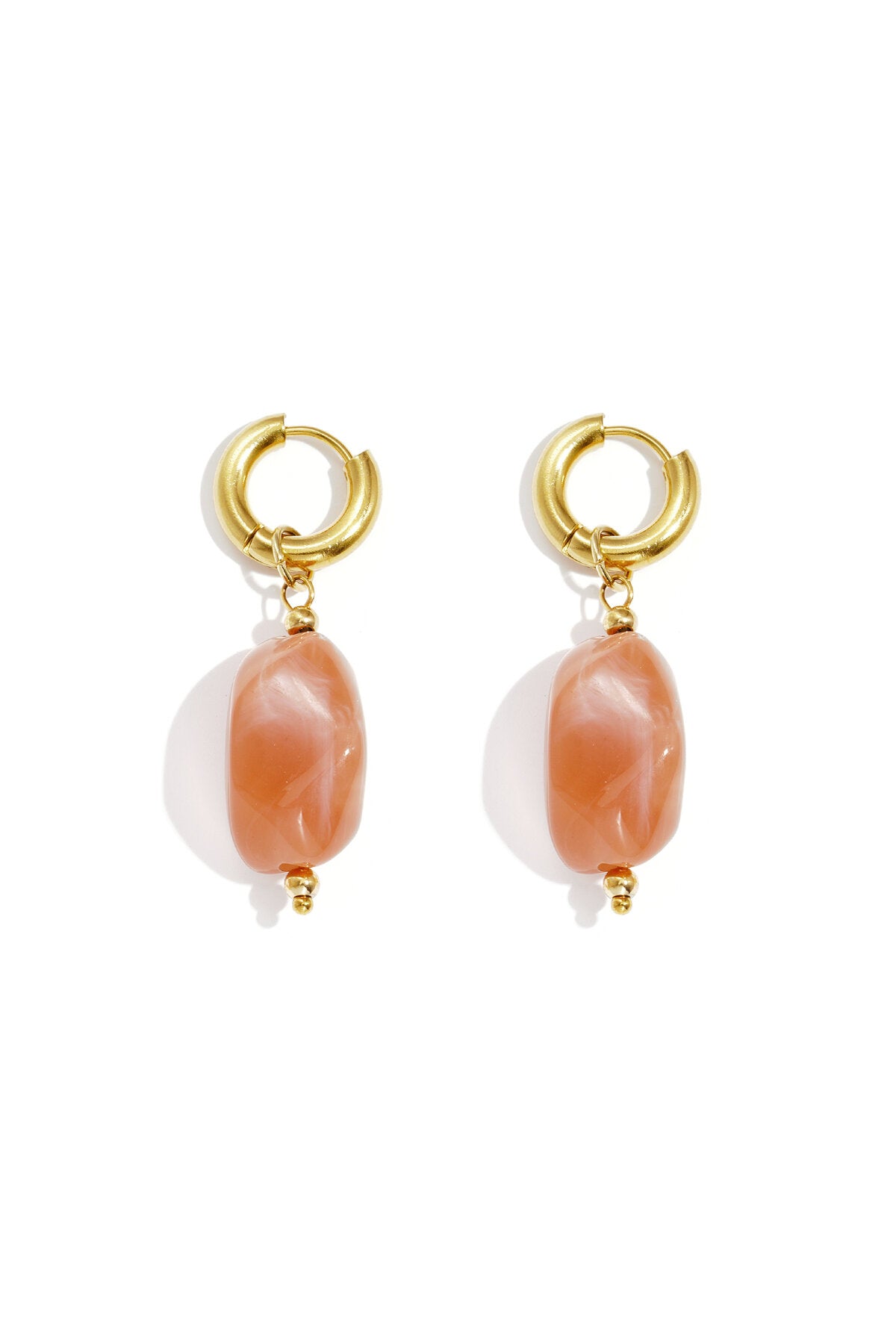 Boucles d'oreilles avec perles organiques