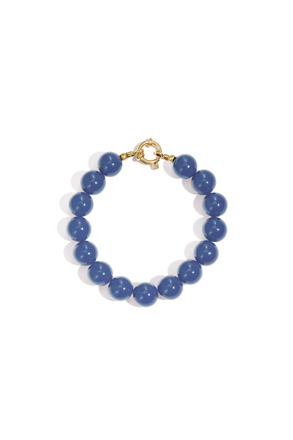 Bracelet à perles moyennes et fermoir avant - 12 mm