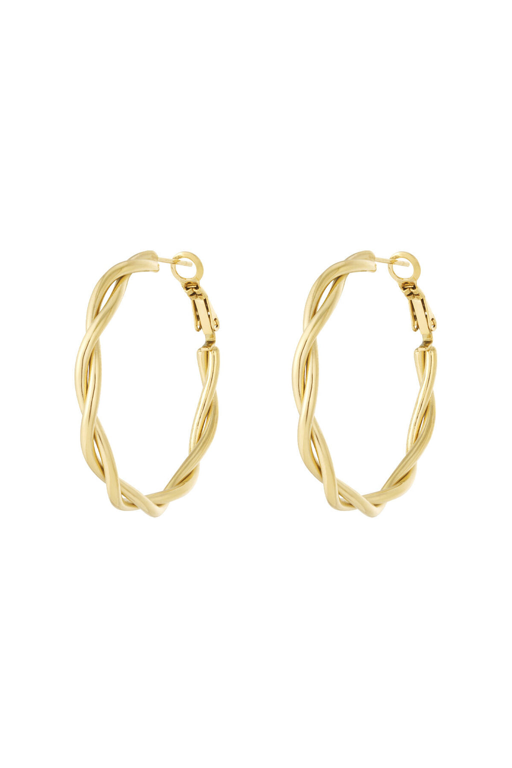 Boucles d'oreilles créoles torsadées