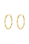 Boucles d'oreilles créoles torsadées