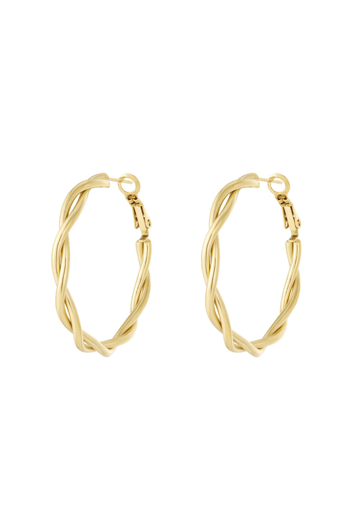 Boucles d'oreilles créoles torsadées